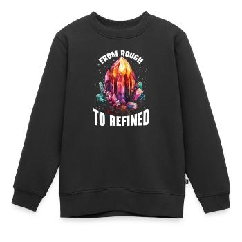 Lapidaire artiste pierres précieuses Pierre de collecte Pierre - Sweat Premium enfant bio - noir - Devant - AI Model Kid Female (0cm)