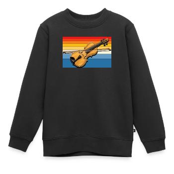 Fiddle Player Violinist Instrument Musician - Kids Premium Organic Sweatshirt - black - Front - AI Model Kid Female (0cm)
