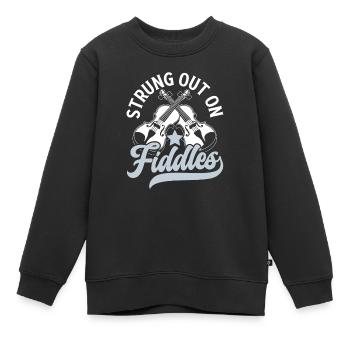 Fiddle Player Violinist Instrument Musician - Kids Premium Organic Sweatshirt - black - Front - AI Model Kid Female (0cm)