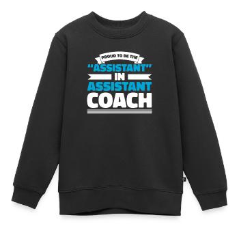 Entraîneur adjoint Entraîneur sportif Entraîneur d’équipe - Sweat Premium enfant bio - noir - Devant - AI Model Kid Female (0cm)