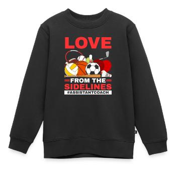 Entraîneur adjoint Entraîneur sportif Entraîneur d’équipe - Sweat Premium enfant bio - noir - Devant - AI Model Kid Female (0cm)