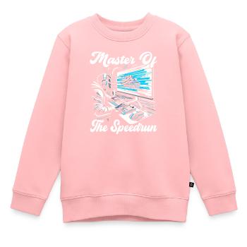 Speedrunning Joueur de jeux vidéo Gamer Gaming - Sweat Premium enfant bio - rose - Devant - AI Model Kid Female (0cm)