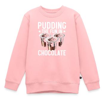 Schokoladenpudding süßes Dessert Essen Liebhaber Feinschmecker - Kinder Premium Organic Sweatshirt - Rosa - Vorne - AI Model Kid Female (0cm)