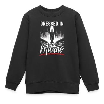 Mailand Italien Reisen Urlaub Italienisch Mailand Skyline - Kinder Premium Organic Sweatshirt - Schwarz - Vorne - AI Model Kid Female (0cm)
