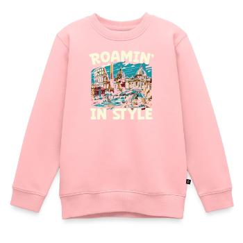 Rom Italien Reisen Italienisch Roma Italia I Love Rome - Kinder Premium Organic Sweatshirt - Rosa - Vorne - AI Model Kid Female (0cm)