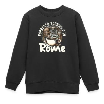 Rom Italien Reisen Italienisch Roma Italia I Love Rome - Kinder Premium Organic Sweatshirt - Schwarz - Vorne - AI Model Kid Female (0cm)