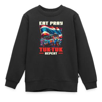 Bangkok Thailand Reisen Urlaub Thai Sprache - Kinder Premium Organic Sweatshirt - Schwarz - Vorne - AI Model Kid Female (0cm)