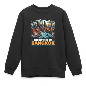 Bangkok Thailand Reisen Urlaub Thai Sprache - Kinder Premium Organic Sweatshirt - Schwarz - Vorne - AI Model Kid Female (0cm)
