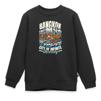 Bangkok Thailand Reisen Urlaub Thai Sprache - Kinder Premium Organic Sweatshirt - Schwarz - Vorne - AI Model Kid Female (0cm)