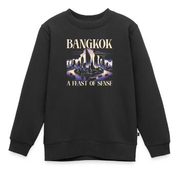 Bangkok Thailand Reisen Urlaub Thai Sprache - Kinder Premium Organic Sweatshirt - Schwarz - Vorne - AI Model Kid Female (0cm)