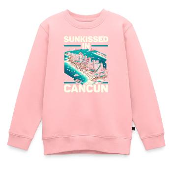 Cancún Mexique Pride Vacances Mexique Voyage Mexicain - Sweat Premium enfant bio - rose - Devant - AI Model Kid Female (0cm)