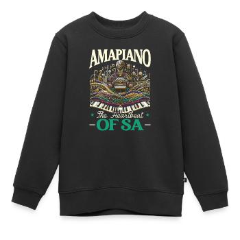 Amapiano Mélomane sud-africain Afrobeat - Sweat Premium enfant bio - noir - Devant - AI Model Kid Female (0cm)
