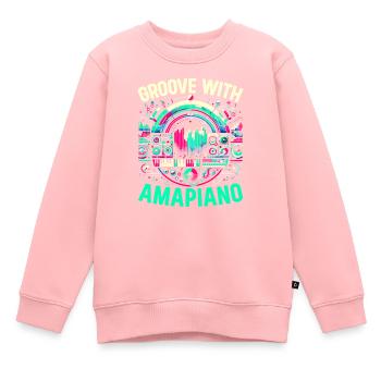 Amapiano Mélomane sud-africain Afrobeat - Sweat Premium enfant bio - rose - Devant - AI Model Kid Female (0cm)