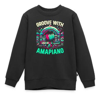 Amapiano Mélomane sud-africain Afrobeat - Sweat Premium enfant bio - noir - Devant - AI Model Kid Female (0cm)