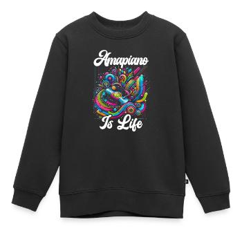 Amapiano Mélomane sud-africain Afrobeat - Sweat Premium enfant bio - noir - Devant - AI Model Kid Female (0cm)