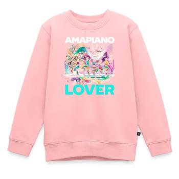 Amapiano Mélomane sud-africain Afrobeat - Sweat Premium enfant bio - rose - Devant - AI Model Kid Female (0cm)