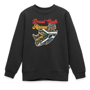Fierté de l’Afrique du Sud Johannesburg Drapeau sud-africain - Sweat Premium enfant bio - noir - Devant - AI Model Kid Female (0cm)