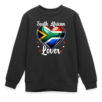 Südafrika Pride Johannesburg Südafrikanische Flagge - Kinder Premium Organic Sweatshirt - Schwarz - Vorne - AI Model Kid Female (0cm)