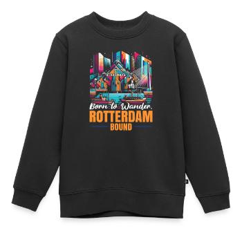 Rotterdam Niederlande Reisen Ich liebe Rotterdam - Kinder Premium Organic Sweatshirt - Schwarz - Vorne - AI Model Kid Female (0cm)