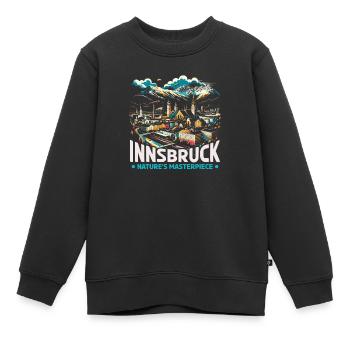 Innsbruck Österreich Reisen Urlaub Österreich - Kinder Premium Organic Sweatshirt - Schwarz - Vorne - AI Model Kid Female (0cm)