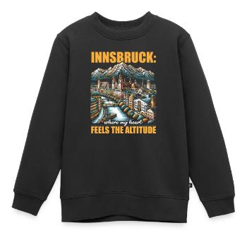Innsbruck Österreich Reisen Urlaub Österreich - Kinder Premium Organic Sweatshirt - Schwarz - Vorne - AI Model Kid Female (0cm)