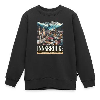 Innsbruck Österreich Reisen Urlaub Österreich - Kinder Premium Organic Sweatshirt - Schwarz - Vorne - AI Model Kid Female (0cm)