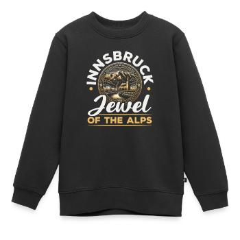 Innsbruck Österreich Reisen Urlaub Österreich - Kinder Premium Organic Sweatshirt - Schwarz - Vorne - AI Model Kid Female (0cm)