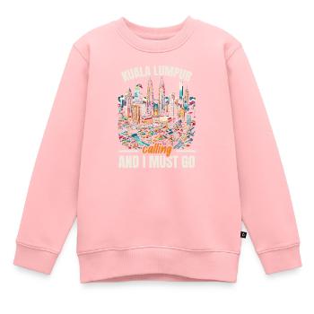 Kuala Lumpur Malaysia Reisen Urlaub Malaysisch - Kinder Premium Organic Sweatshirt - Rosa - Vorne - AI Model Kid Female (0cm)