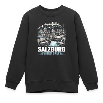 Salzburg Österreich Reisen Urlaubsland Österreich - Kinder Premium Organic Sweatshirt - Schwarz - Vorne - AI Model Kid Female (0cm)