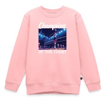 Amateur de volley-ball en salle Joueur de volley-ball sportif - Sweat Premium enfant bio - rose - Devant - AI Model Kid Female (0cm)
