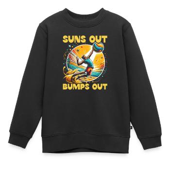 Beachvolleyball-Sportliebhaber Volleyballspieler - Kinder Premium Organic Sweatshirt - Schwarz - Vorne - AI Model Kid Female (0cm)