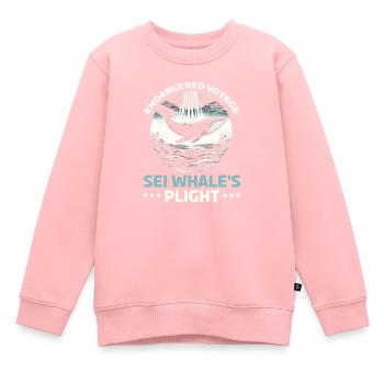 Gefährdete Arten Seiwal Tierrechte - Kinder Premium Organic Sweatshirt - Rosa - Vorne - AI Model Kid Female (0cm)