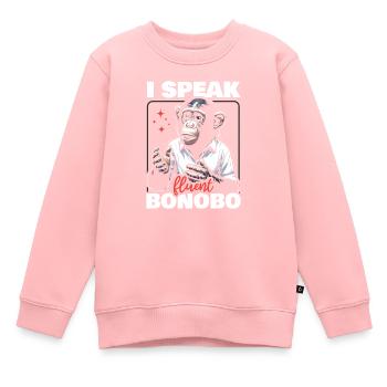Endangered Species Bonobo Animal Rights Activist - Kids Premium Organic Sweatshirt - rose - Front - AI Model Kid Female (0cm)