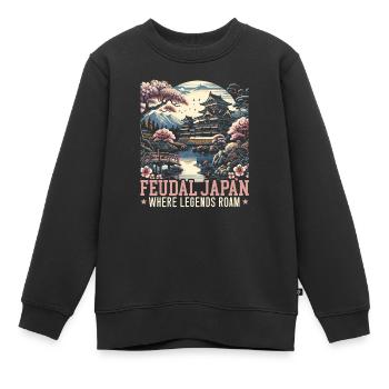 Feudales Japan Kultur Japanische Kanji Geschichte - Kinder Premium Organic Sweatshirt - Schwarz - Vorne - AI Model Kid Female (0cm)