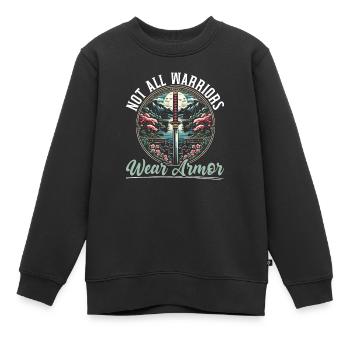 Feudal Japan Culture Japanese Kanji History - Kids Premium Organic Sweatshirt - black - Front - AI Model Kid Female (0cm)