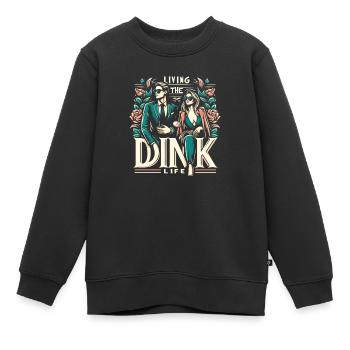 Double revenu Pas d’enfants Mariage Couple marié DINK - Sweat Premium enfant bio - noir - Devant - AI Model Kid Female (0cm)