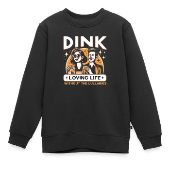 Double revenu Pas d’enfants Mariage Couple marié DINK - Sweat Premium enfant bio - noir - Devant - AI Model Kid Female (0cm)