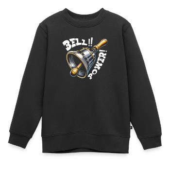 Joueur de cloches musicales musicien amoureux des cloches - Sweat Premium enfant bio - noir - Devant - AI Model Kid Female (0cm)