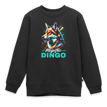 Dingo-Hund Westaustralien Australischer Dingo-Liebhaber - Kinder Premium Organic Sweatshirt - Schwarz - Vorne - AI Model Kid Female (0cm)