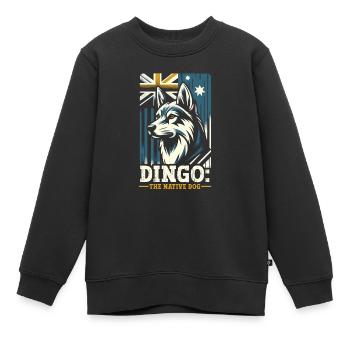 Dingo-Hund Westaustralien Australischer Dingo-Liebhaber - Kinder Premium Organic Sweatshirt - Schwarz - Vorne - AI Model Kid Female (0cm)