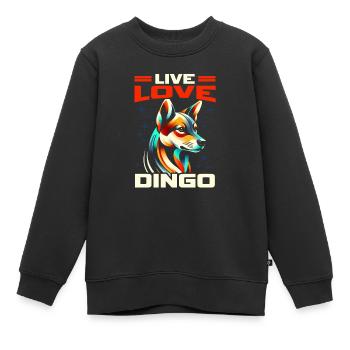 Dingo-Hund Westaustralien Australischer Dingo-Liebhaber - Kinder Premium Organic Sweatshirt - Schwarz - Vorne - AI Model Kid Female (0cm)