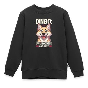 Dingo-Hund Westaustralien Australischer Dingo-Liebhaber - Kinder Premium Organic Sweatshirt - Schwarz - Vorne - AI Model Kid Female (0cm)