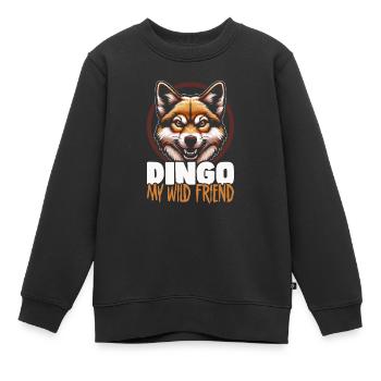 Dingo Hund Westaustralien Australischer Dingo Liebe - Kinder Premium Organic Sweatshirt - Schwarz - Vorne - AI Model Kid Female (0cm)