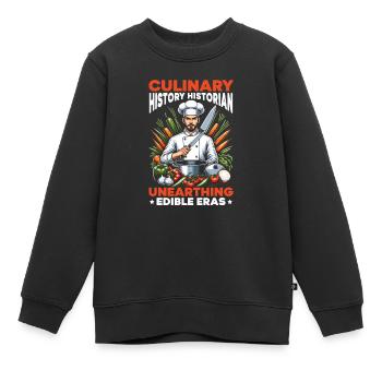 Culinary Arts Teacher Kitchen Cook Chef Cooking - Kids Premium Organic Sweatshirt - black - Front - AI Model Kid Female (0cm)