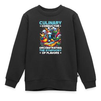 Culinary Arts Teacher Kitchen Cook Chef Cooking - Kids Premium Organic Sweatshirt - black - Front - AI Model Kid Female (0cm)