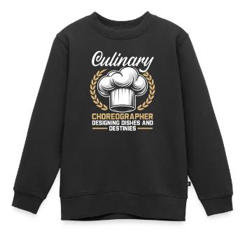 Culinary Arts Teacher Kitchen Cook Chef Cooking - Kids Premium Organic Sweatshirt - black - Front - AI Model Kid Female (0cm)