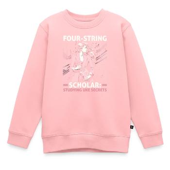 Ukelele Lehrer Instrument Ukelele Player Uke - Kinder Premium Organic Sweatshirt - Rosa - Vorne - AI Model Kid Female (0cm)