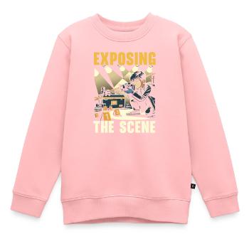 Photographe médico-légal Enquête sur les scènes de crime - Sweat Premium enfant bio - rose - Devant - AI Model Kid Female (0cm)