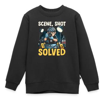 Photographe médico-légal Enquête sur les scènes de crime - Sweat Premium enfant bio - noir - Devant - AI Model Kid Female (0cm)