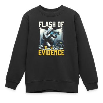 Photographe médico-légal Enquête sur les scènes de crime - Sweat Premium enfant bio - noir - Devant - AI Model Kid Female (0cm)